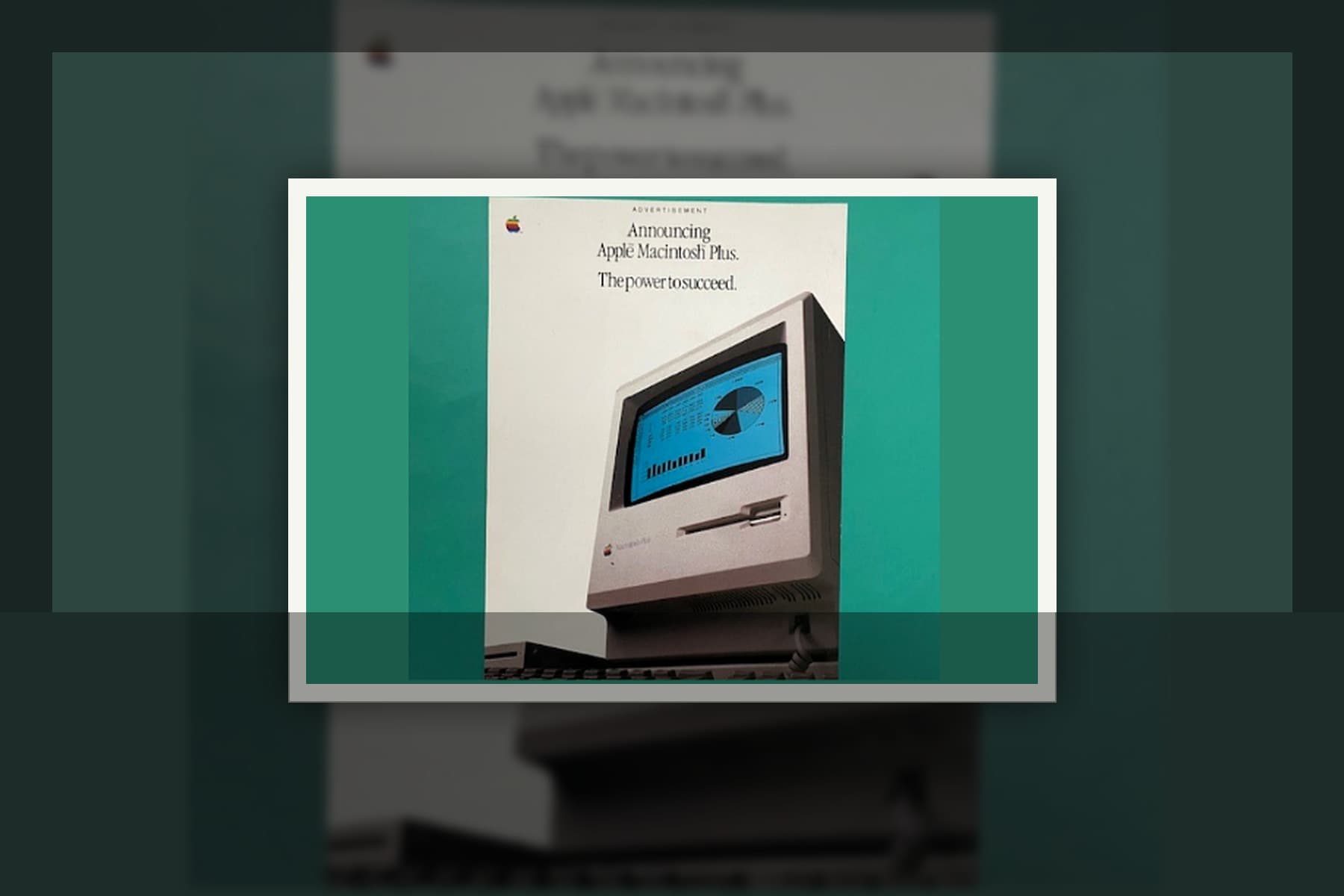 Large editorial plate for Apple