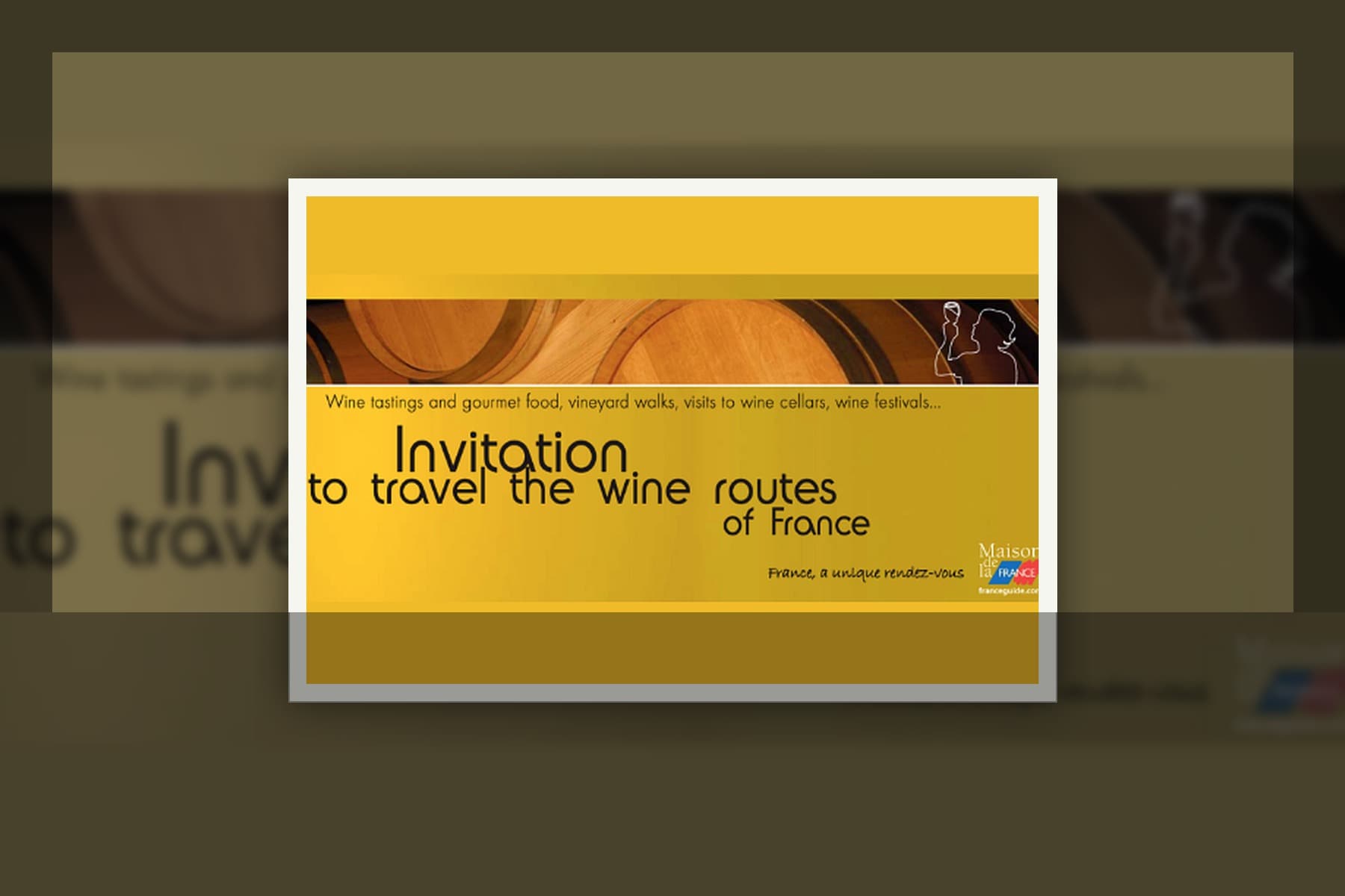 Large editorial plate for Atout France